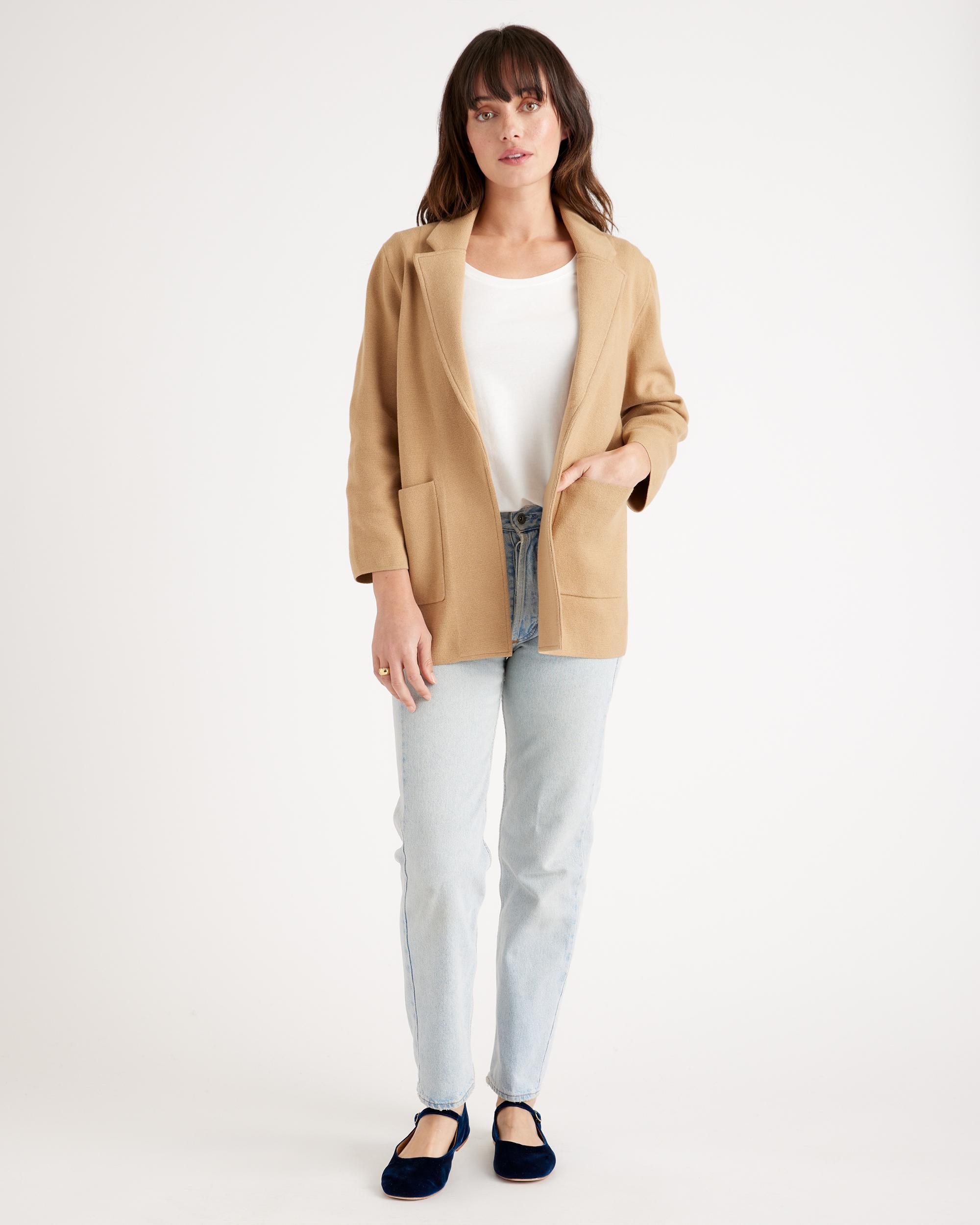 Quince | Women's Knit Blazer Size XL, Organic Cotton Product Image