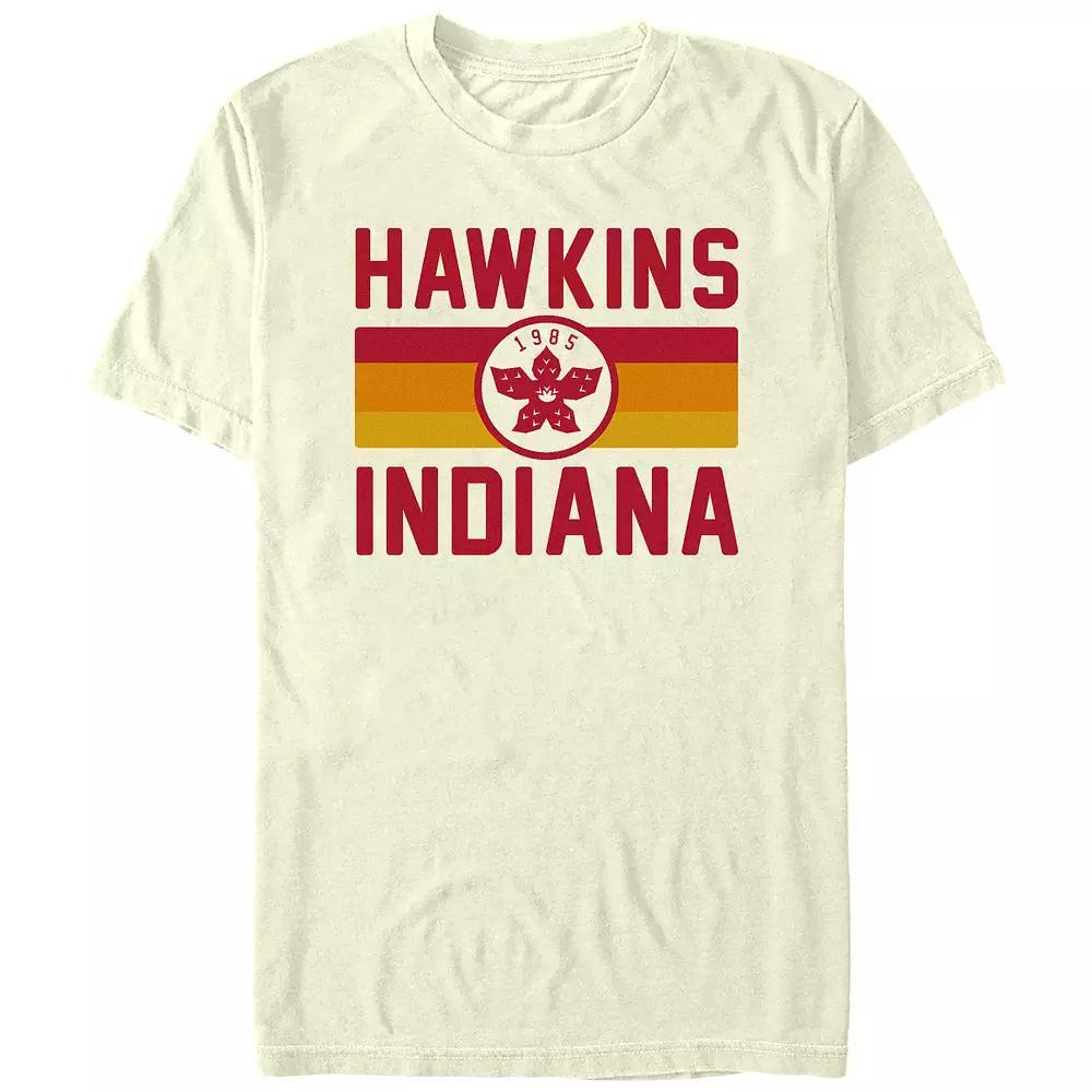 Juniors' Stranger Things Hawkins Indiana 1985 Boyfriend Graphic Tee, Women's, Size: Medium, Natural Product Image