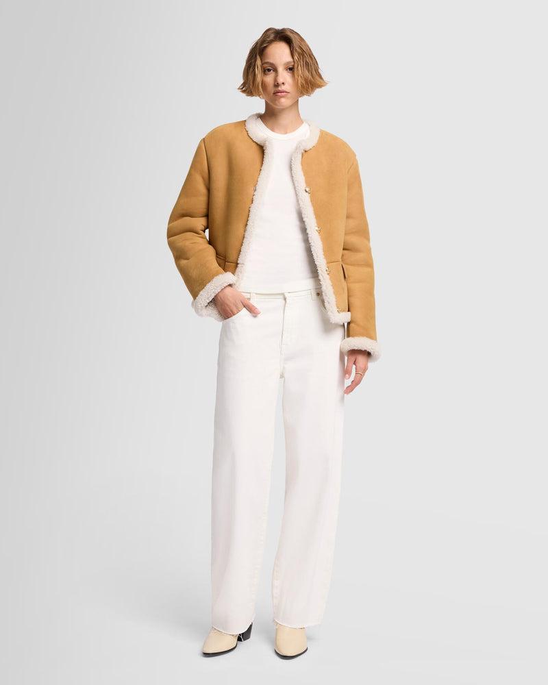 Cropped Shearling Jacket Product Image