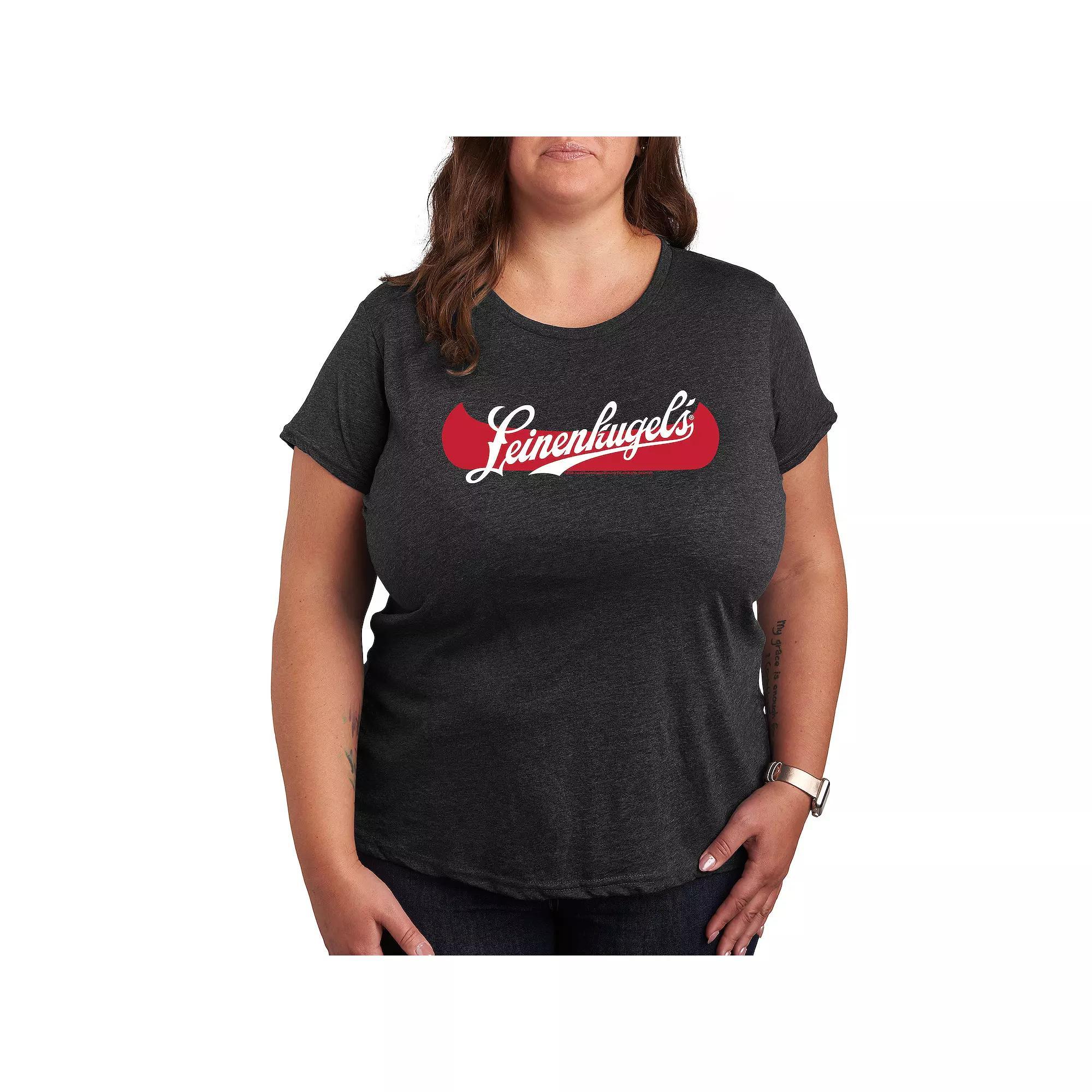 Plus Leinenkugels Canoe Logo Graphic Tee, Womens Grey Blue Product Image