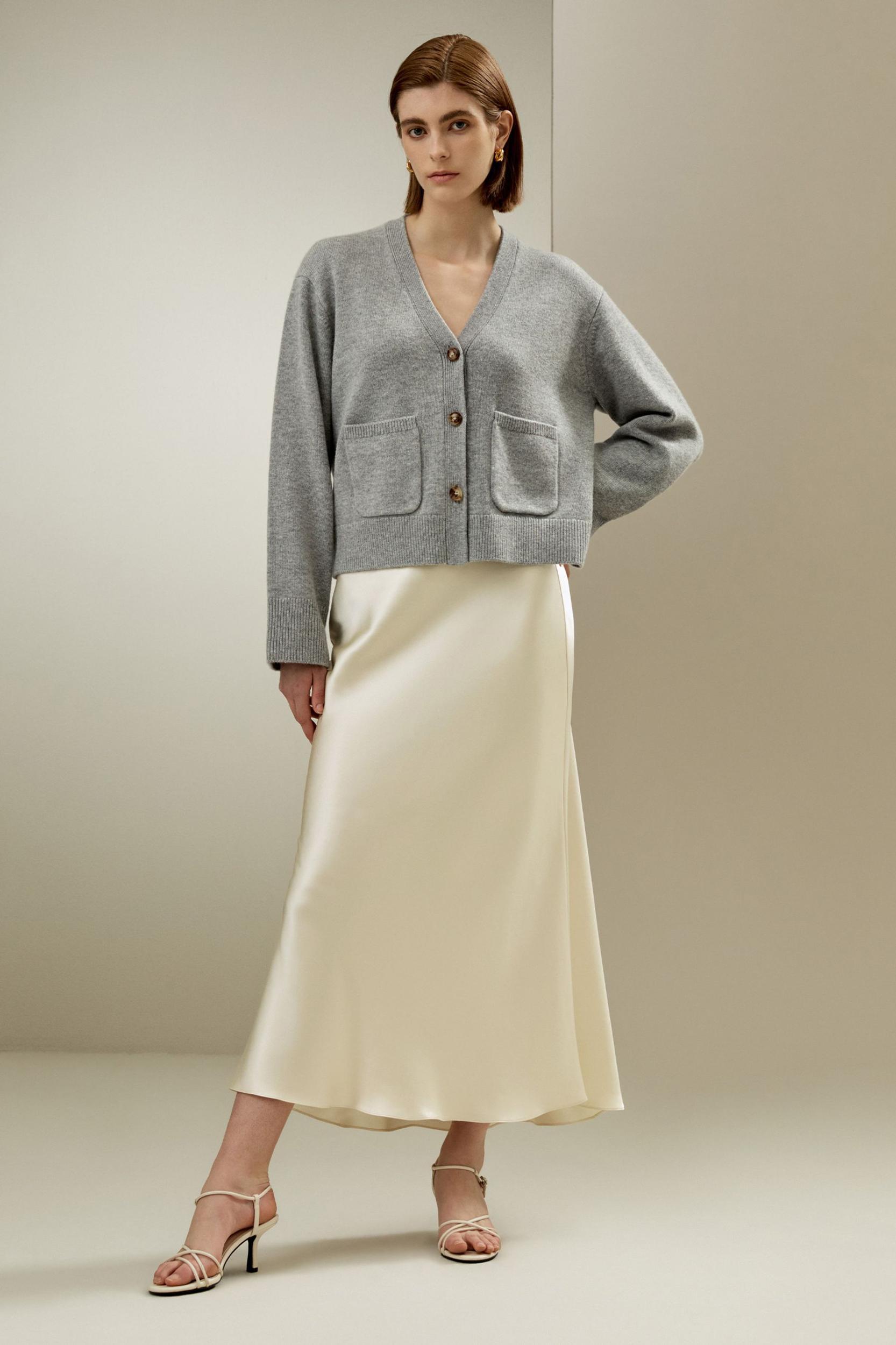 Cropped Wool-Cashmere Blend Cardigan Product Image
