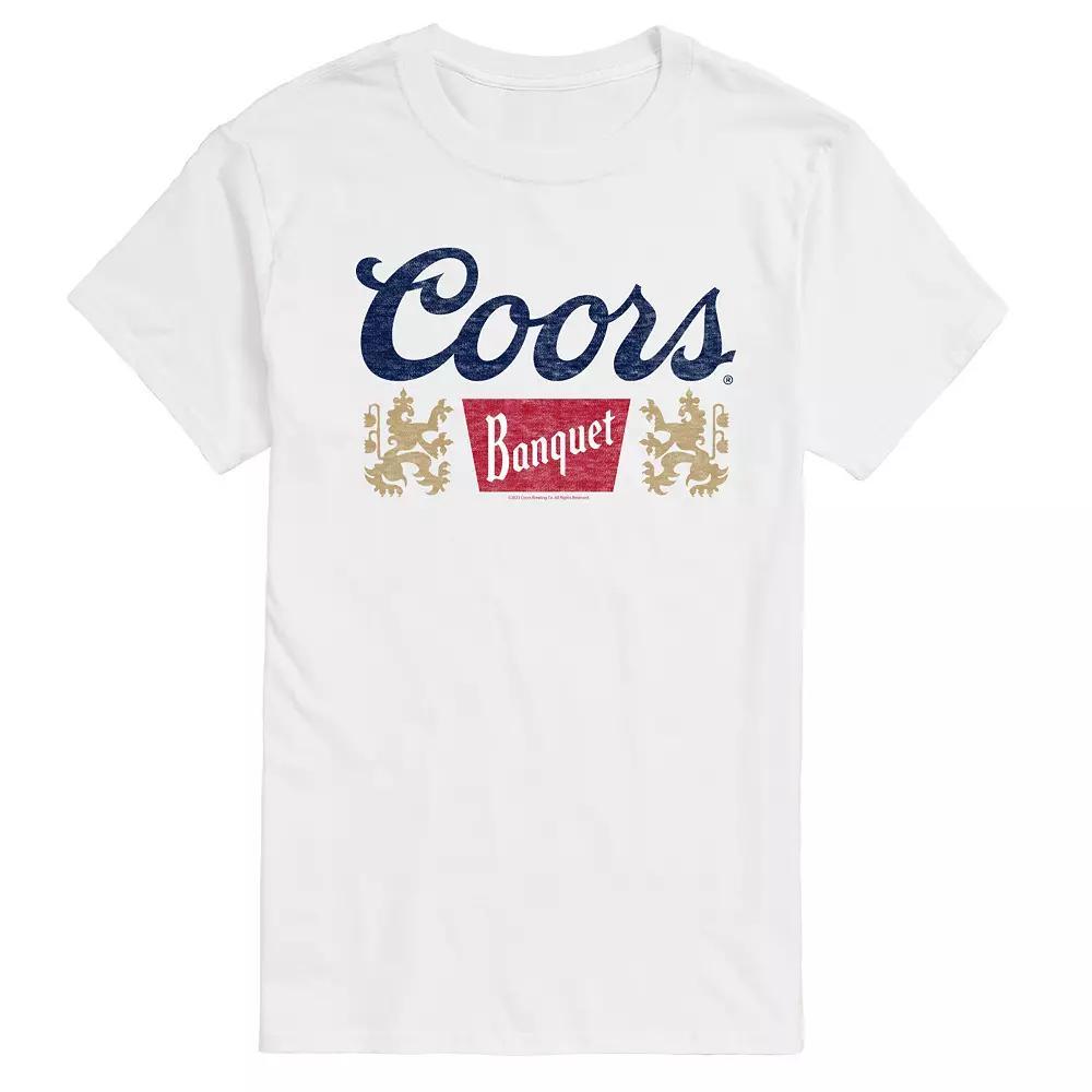 Mens Coors Banquet Logo Graphic Tee Grey Gray Product Image