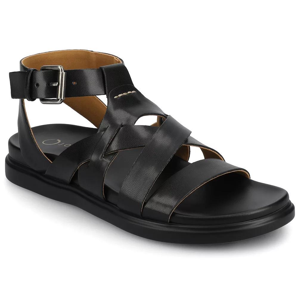 Journee Mistee Women's Strappy Sandals, Size: 9, Black Product Image