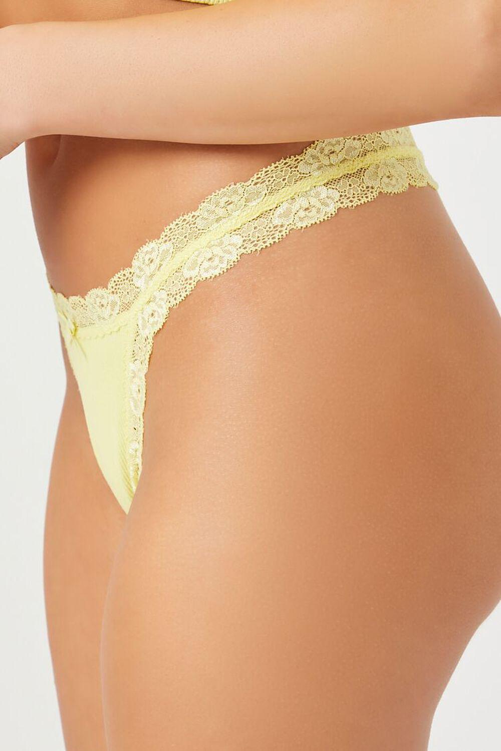 Seamless Lace-Trim Thong Panty | Forever 21 Product Image
