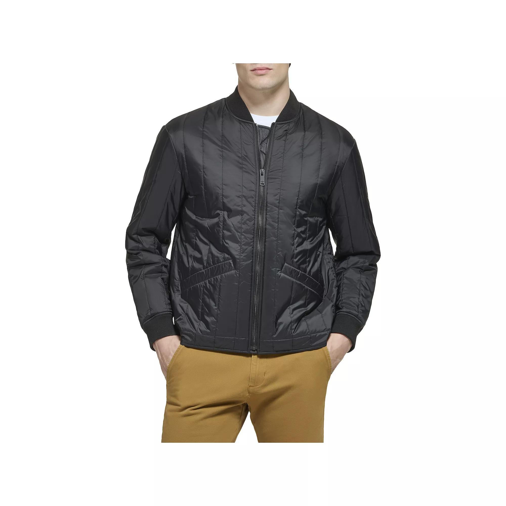 Men's Dockers® Bomber Jacket with Vertical Quilting, Size: XL, Black Product Image