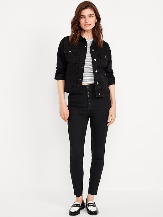 Extra High-Waisted Rockstar 360 Stretch Super-Skinny Jeans Product Image