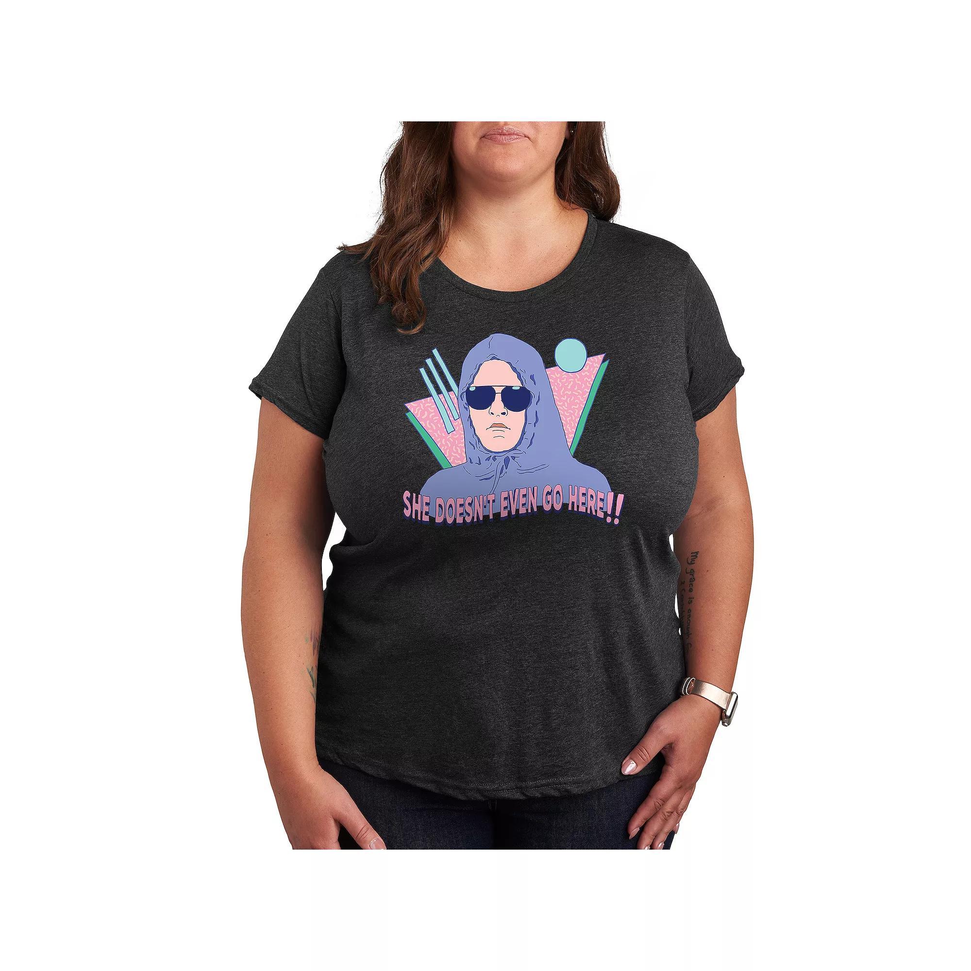 Plus Size Mean Girls Doesnt Even Go Here Graphic Tee, Womens Heather Grey Product Image