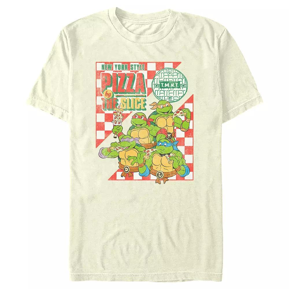 Men's Teenage Mutant Ninja Turtles Pizza By The Slice Graphic Tee, Size: Medium, Natural Product Image