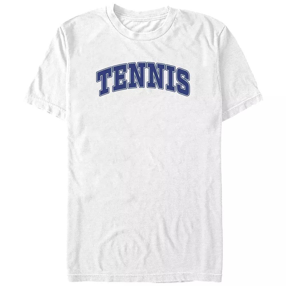 Big & Tall Tennis Graphic Tee, Men's, Size: 4XL Tall, White Product Image