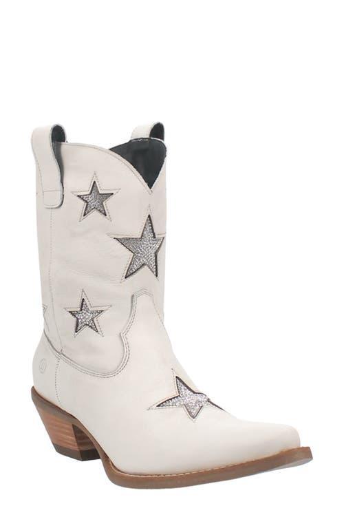 Dingo Star Struck Women's Leather Cowboy Boots, Size: 9, White Product Image