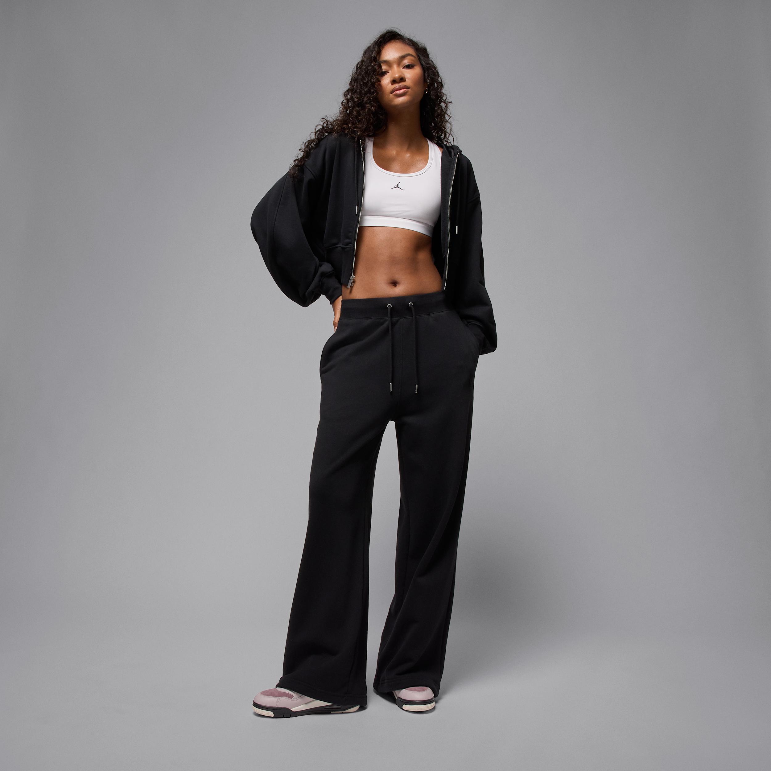 Women's Jordan Flight Fleece Cropped Satin-Lined Hoodie Product Image