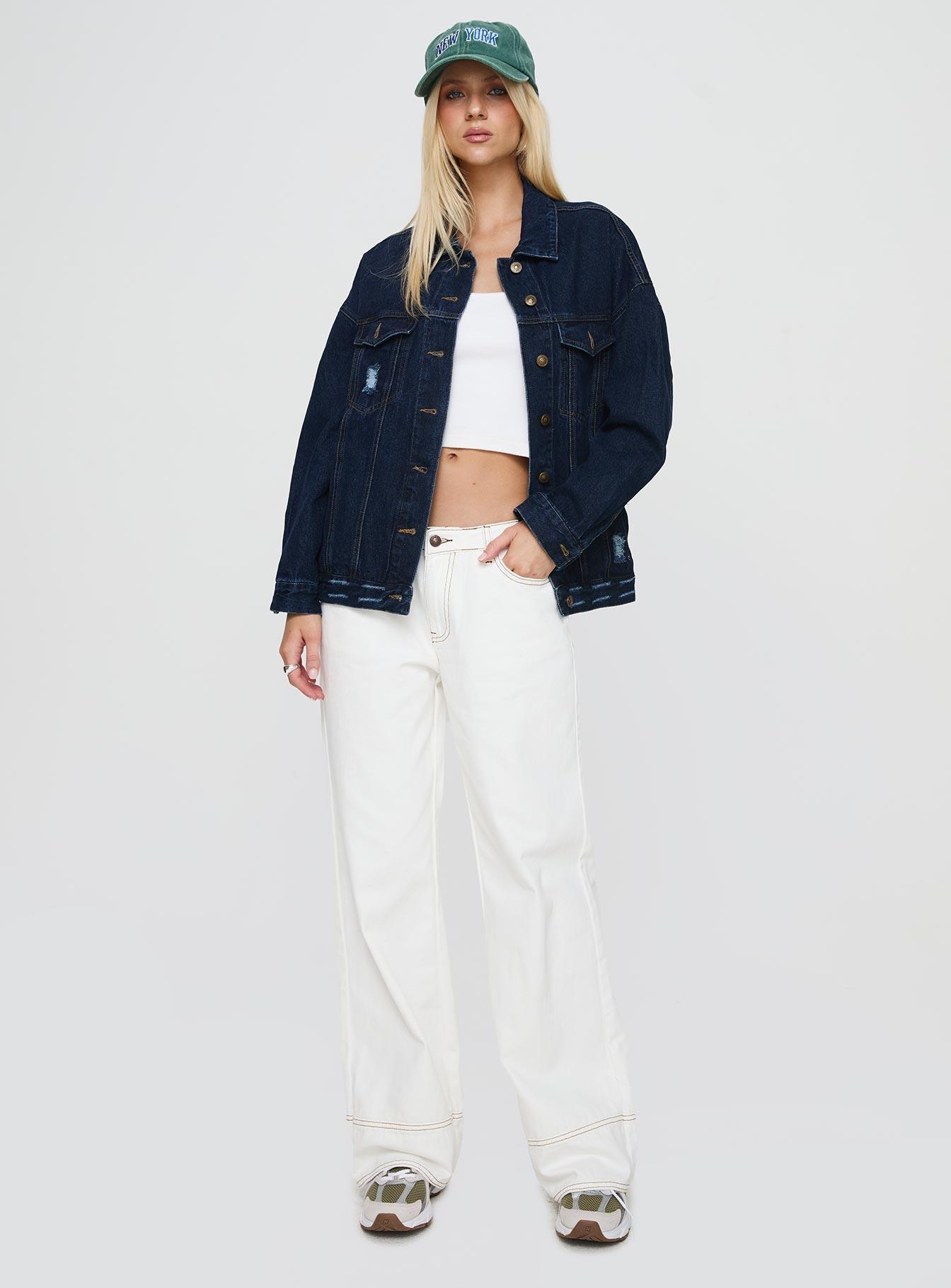 In The World Jacket Blue Denim Product Image