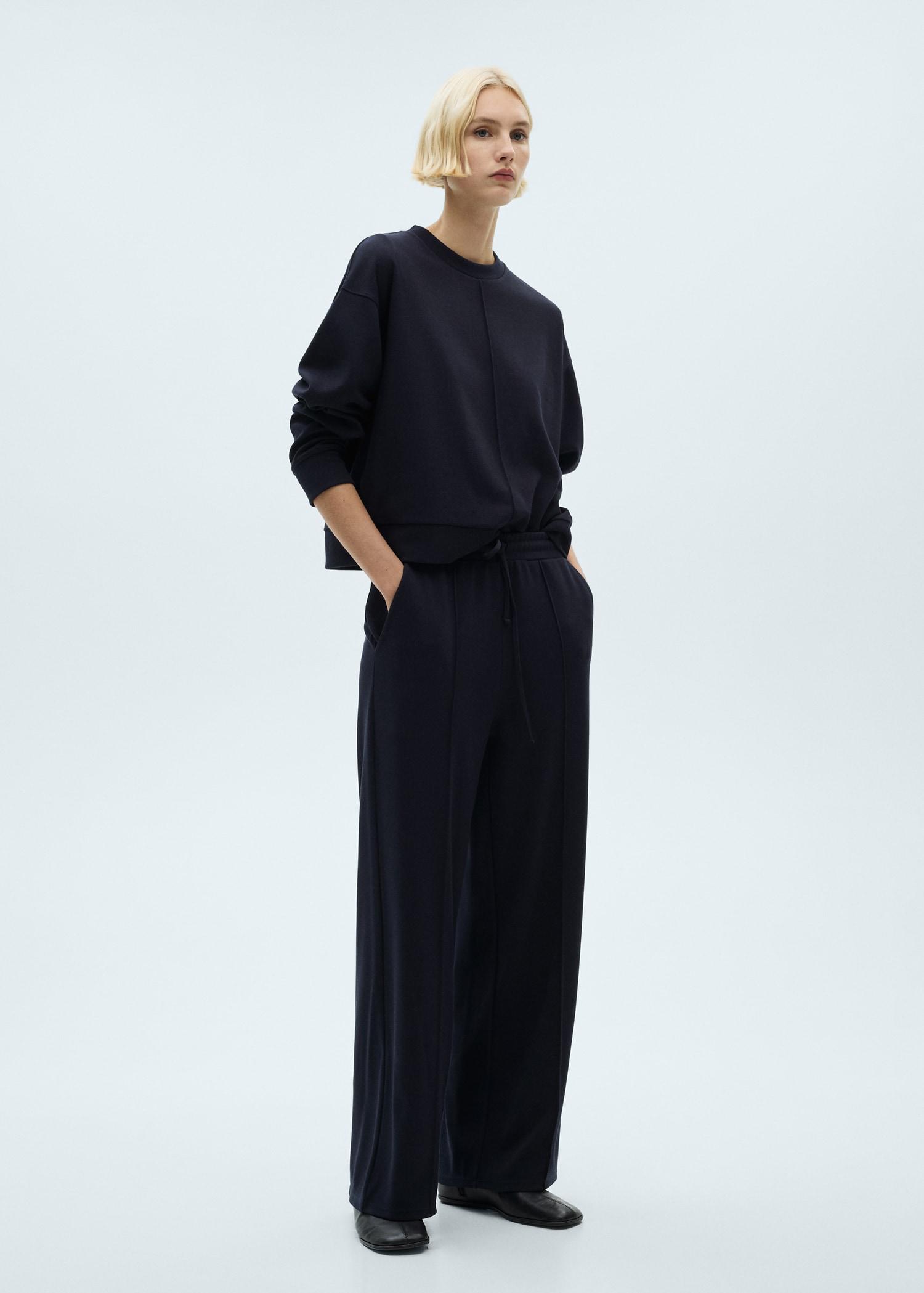 Wide-leg jogger pants - Women | MANGO USA Product Image