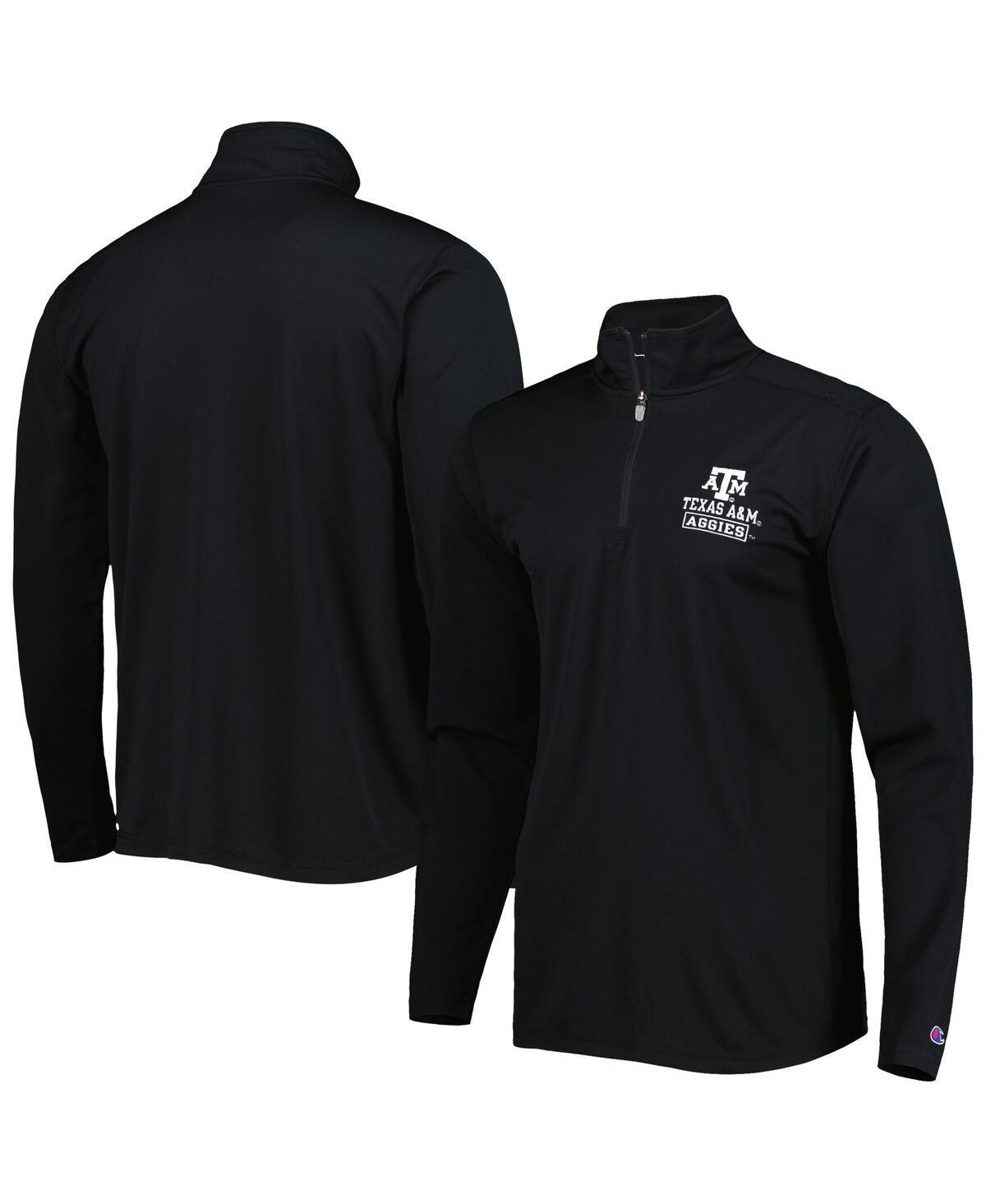 Men's Champion Black Texas A&M Aggies Textured Quarter-Zip Jacket, Size: 2XL Product Image