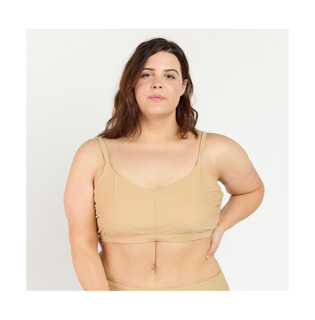 Calypsa Womens Plus Size Adjustable Strap Swim Bra Product Image