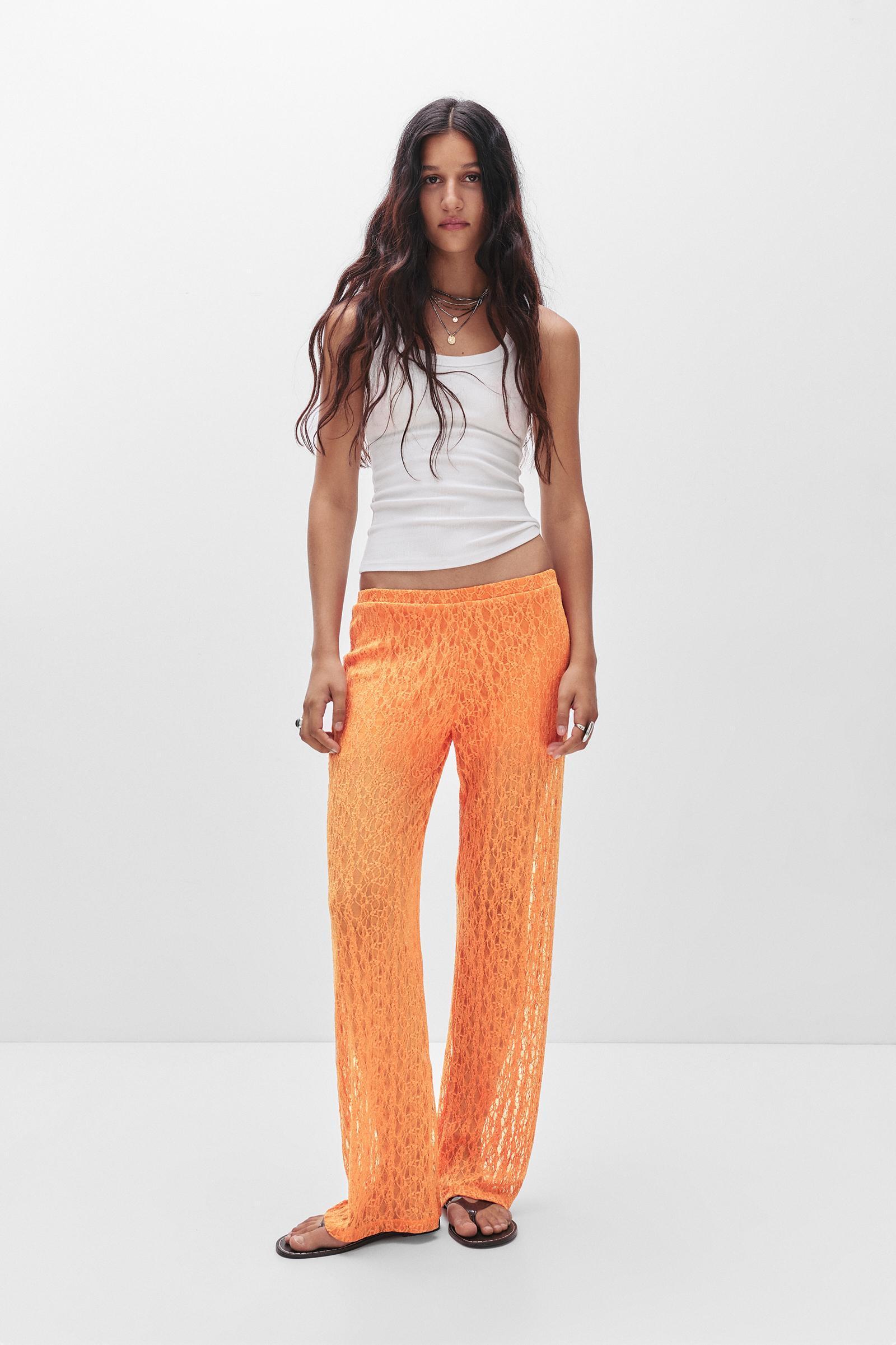 Wide-leg lace trousers Product Image