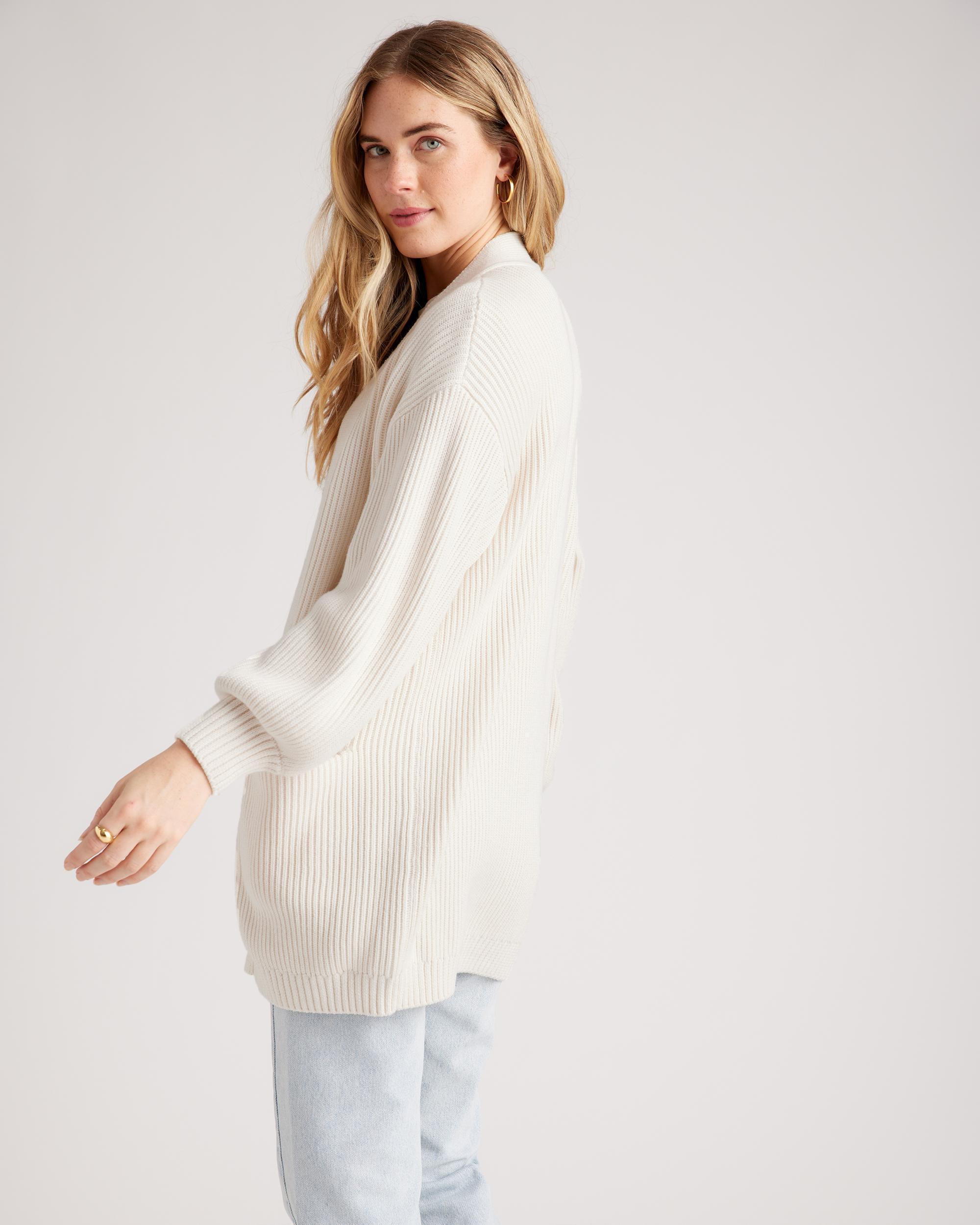 Quince | Women's OverSized Cardigan Sweater Organic Cotton Product Image