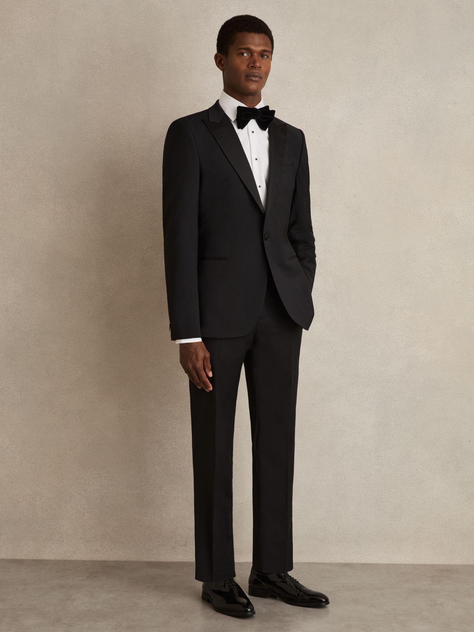 Slim Fit Cotton Marcella Tuxedo Shirt in White Product Image