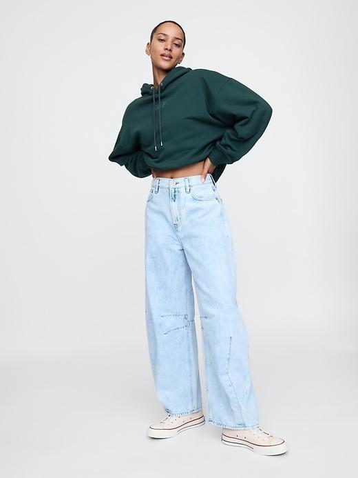 VintageSoft Cropped Camo Hoodie Product Image