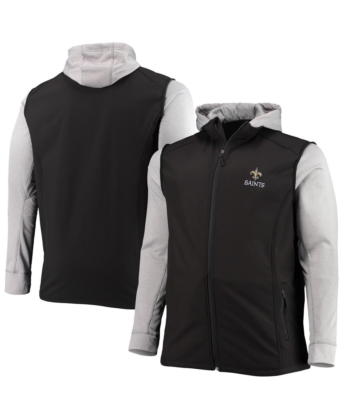 Mens Dunbrooke /Gray New Orleans Saints Big & Tall Alpha Full-Zip Hoodie Jacket Product Image