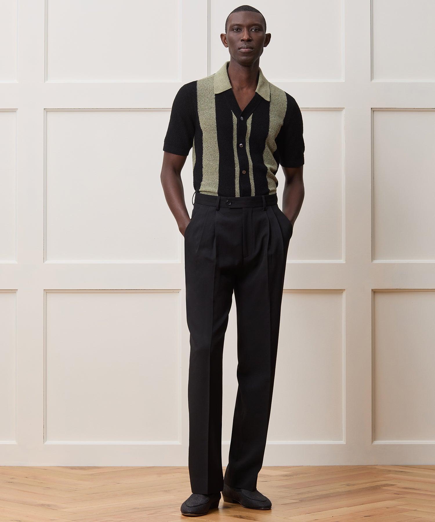 Cropped Boucle Sweater Polo Product Image