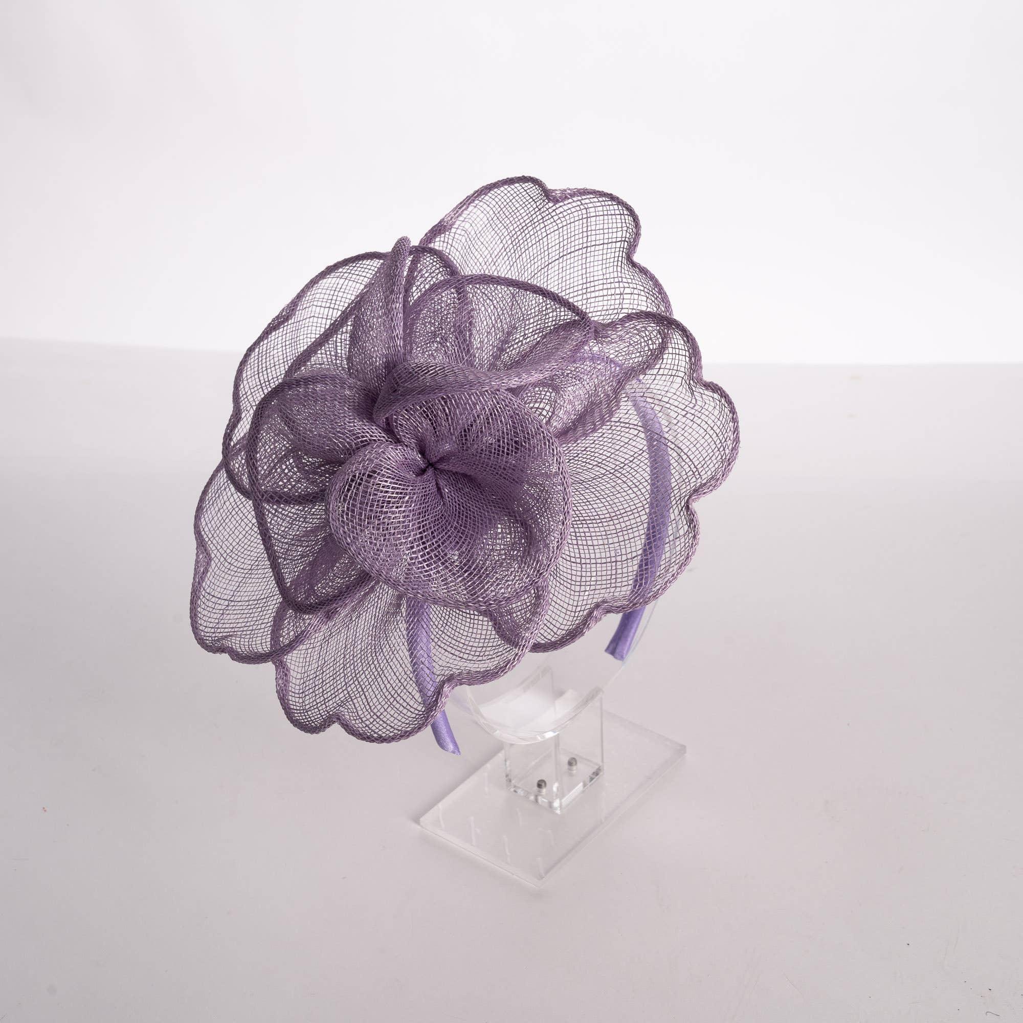 Sinamay Peony Pedal Narrow Headband Fascinator Product Image