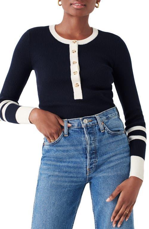 Faherty Mikki Henley (Neutral Color-Block) Women's Clothing Product Image