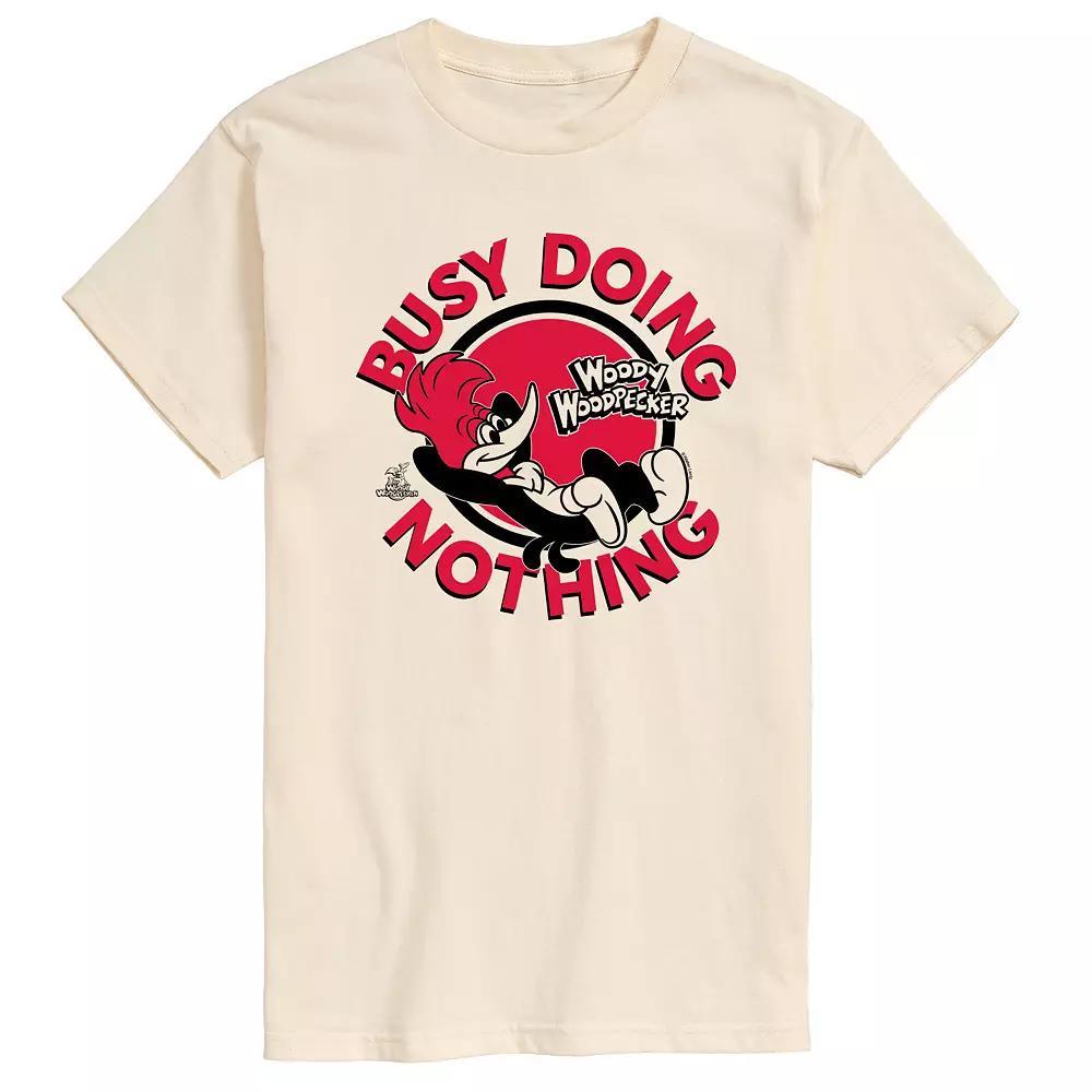 Mens Woody Woodpecker Busy Doing Nothing Graphic Tee Product Image