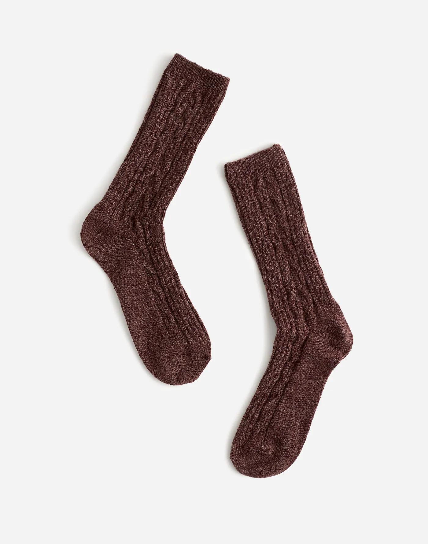 Cable-Knit Trouser Socks Product Image