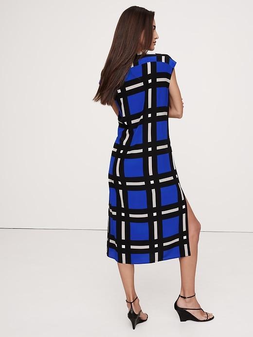Matte Silk Cowl-Neck Shift Dress Product Image