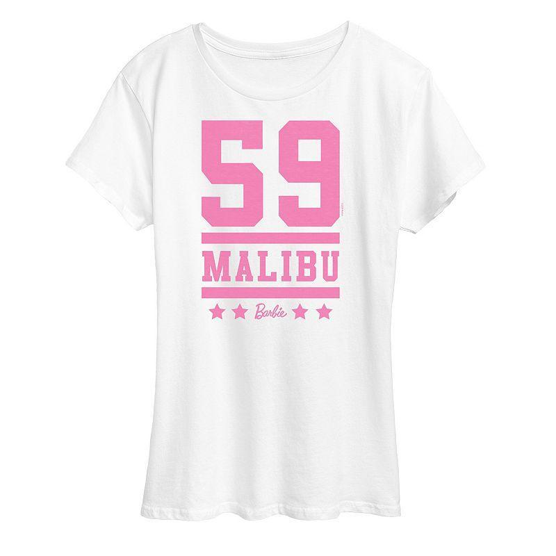 Womens Barbie 59 Malibu Barbie Graphic Tee Grey Blue Product Image