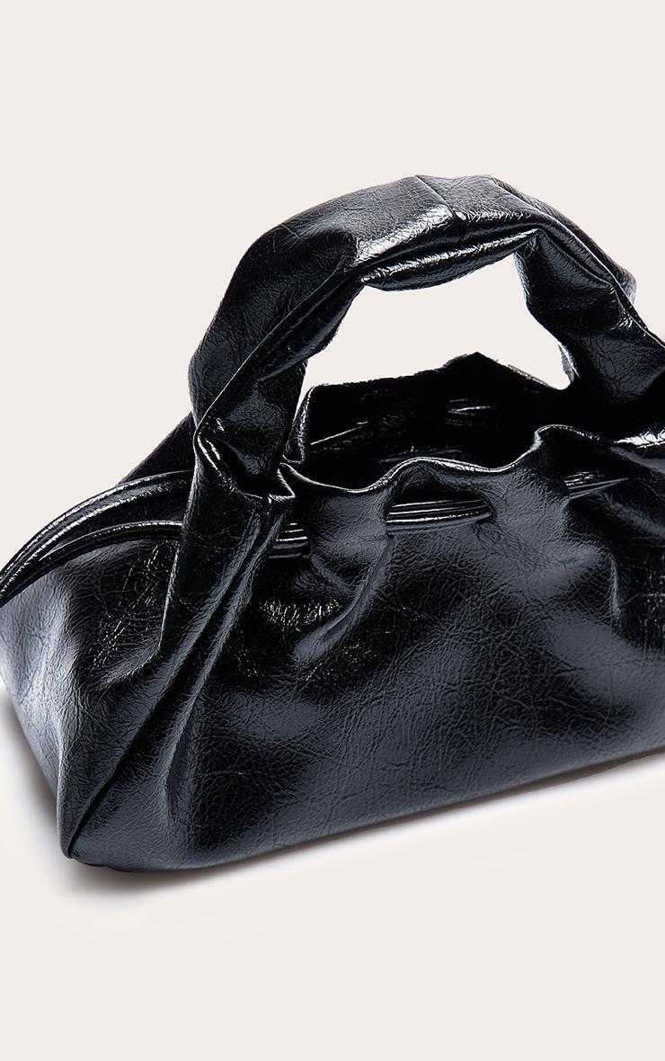Black PU Drawstring Mini Bag Product Image