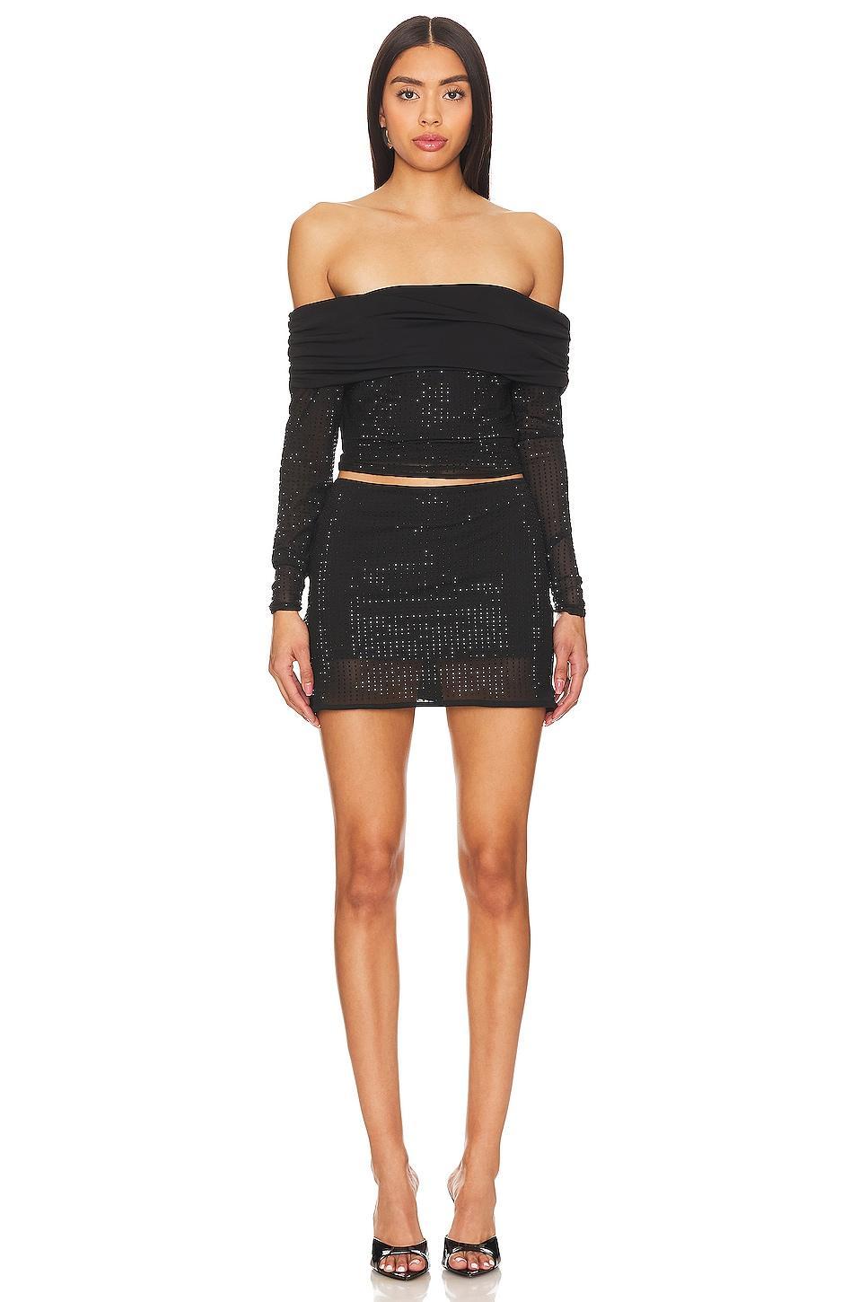 Rhinestone Mini Skirt Product Image