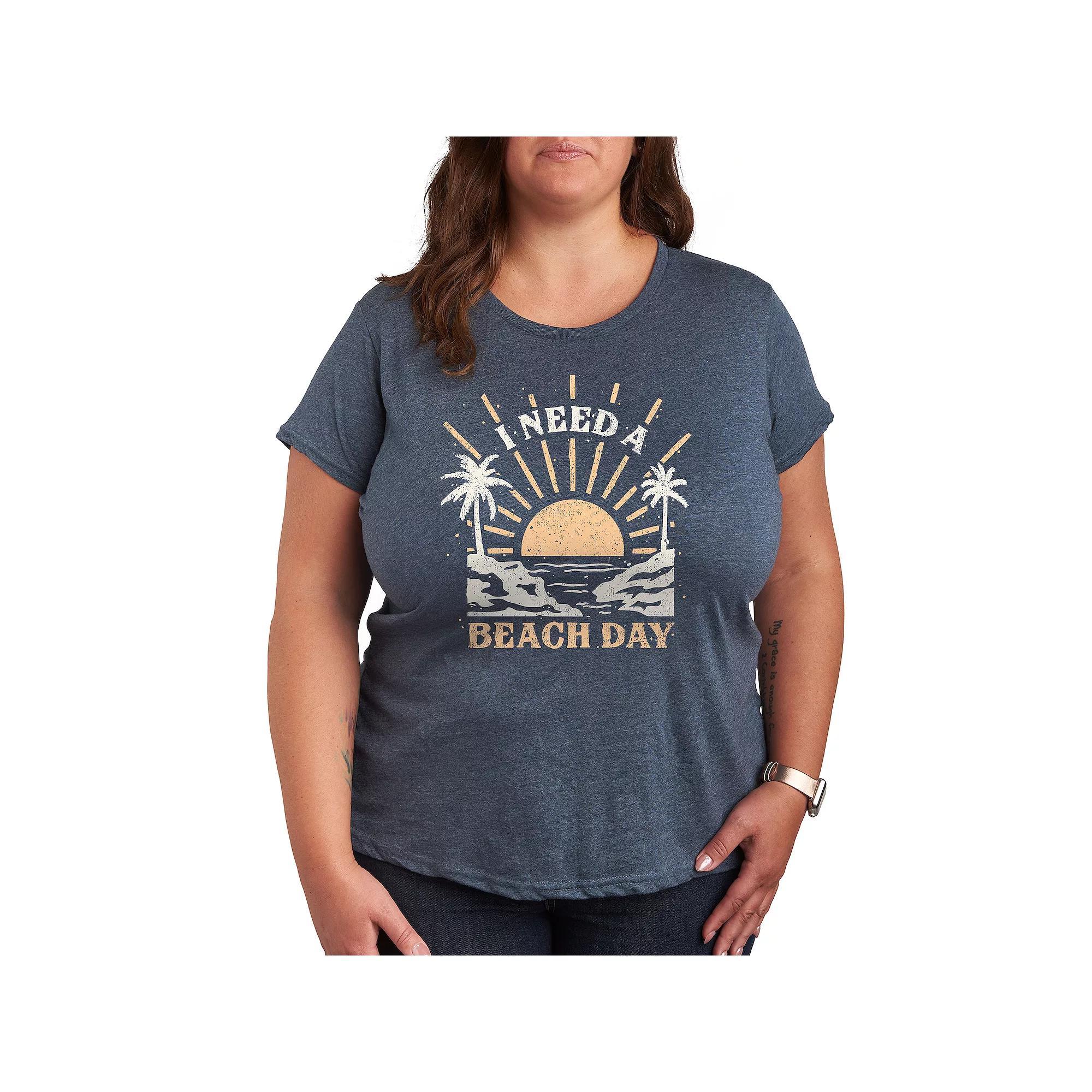 Plus Key West Graphic Tee, Womens Blue Product Image