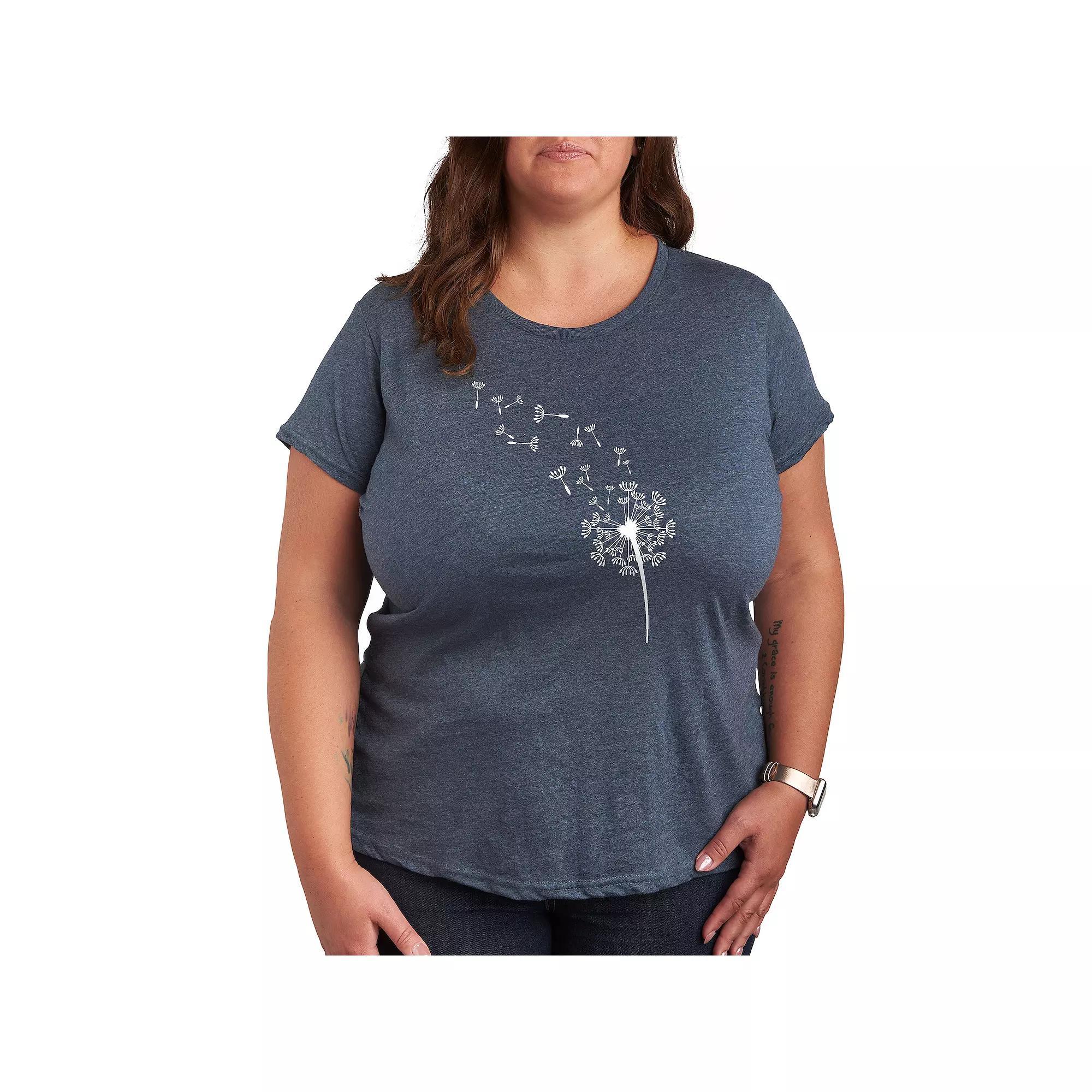 Plus Be Kind Graphic Tee, Womens Grey Blue Product Image