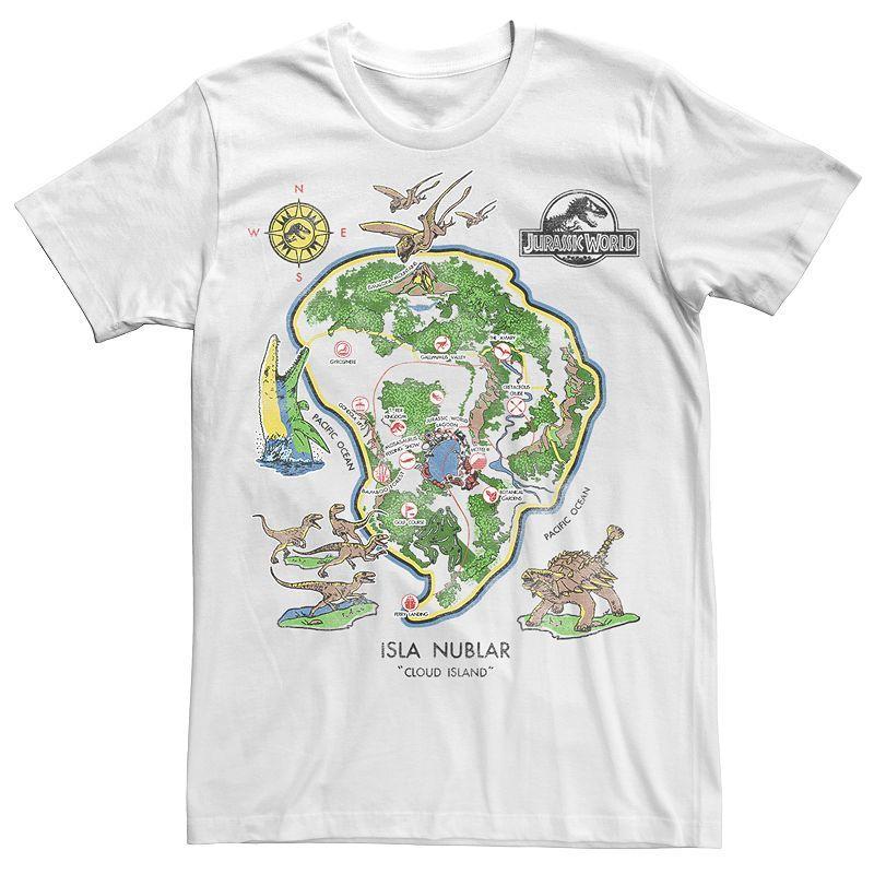 Men's Jurassic World Isla Nublar Tee, Size: Medium, White Product Image