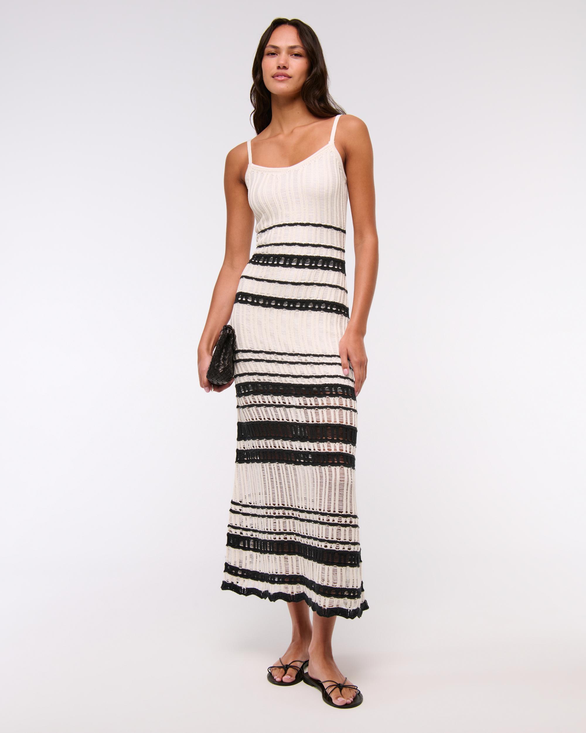 Crochet-Style Maxi Dress Product Image