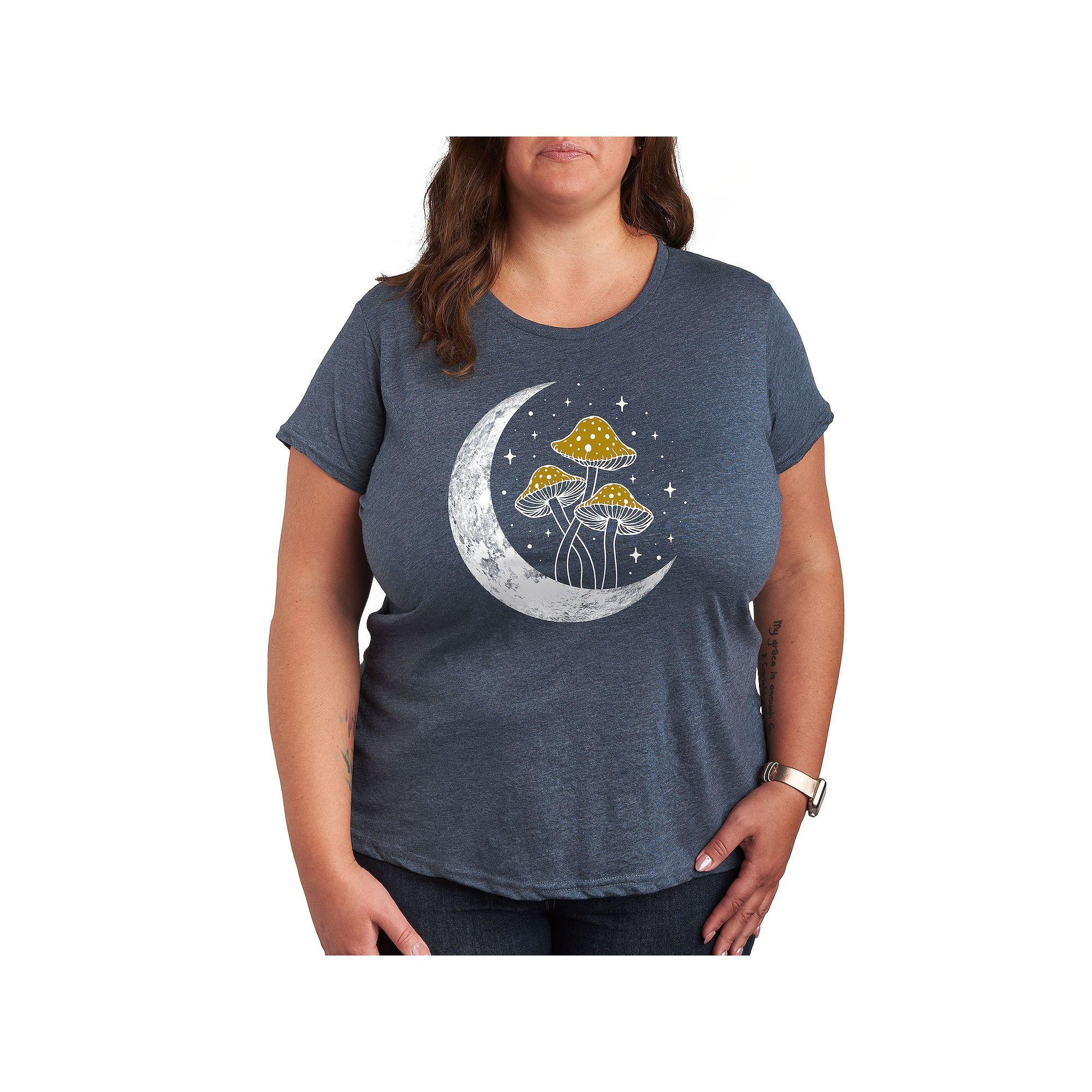 Plus Music is the Answer Graphic Tee, Womens Grey Blue Product Image