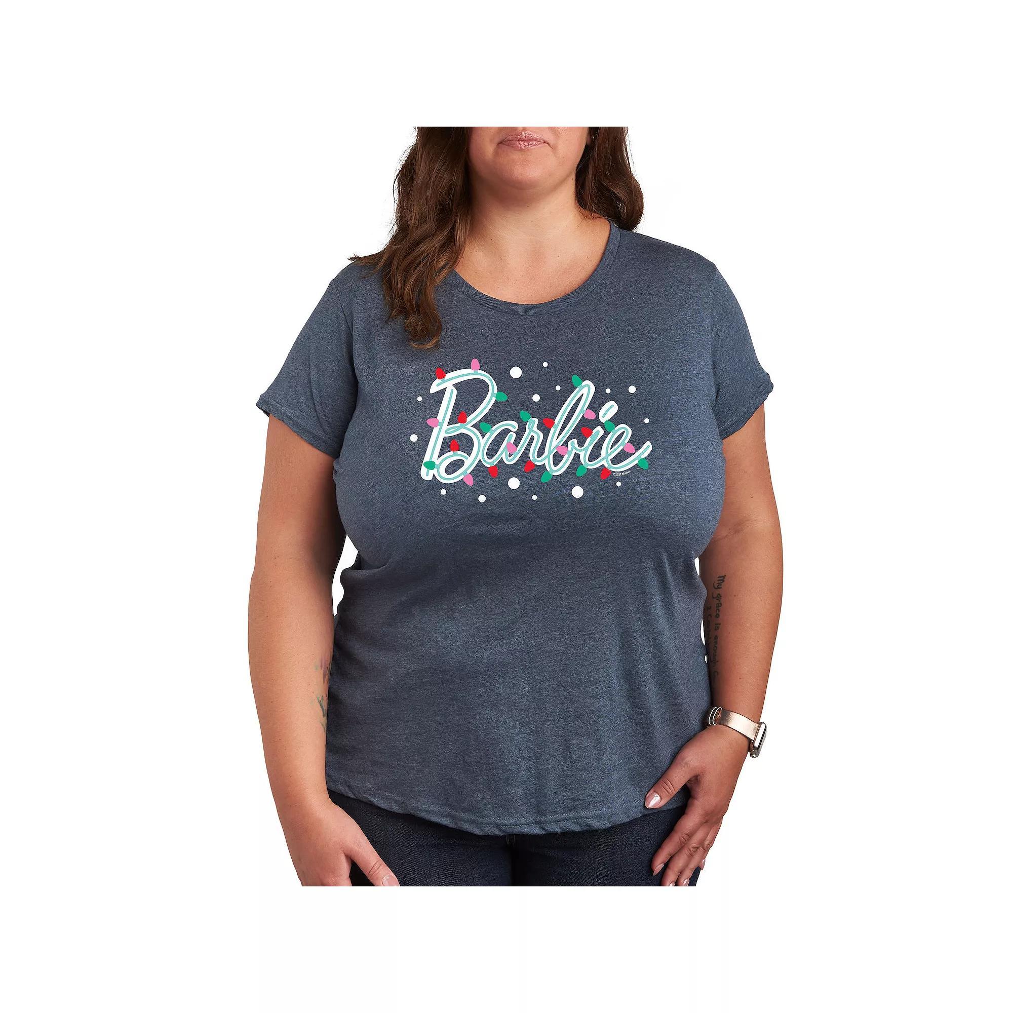 Plus Dandelion Graphic Tee, Womens Grey Blue Product Image