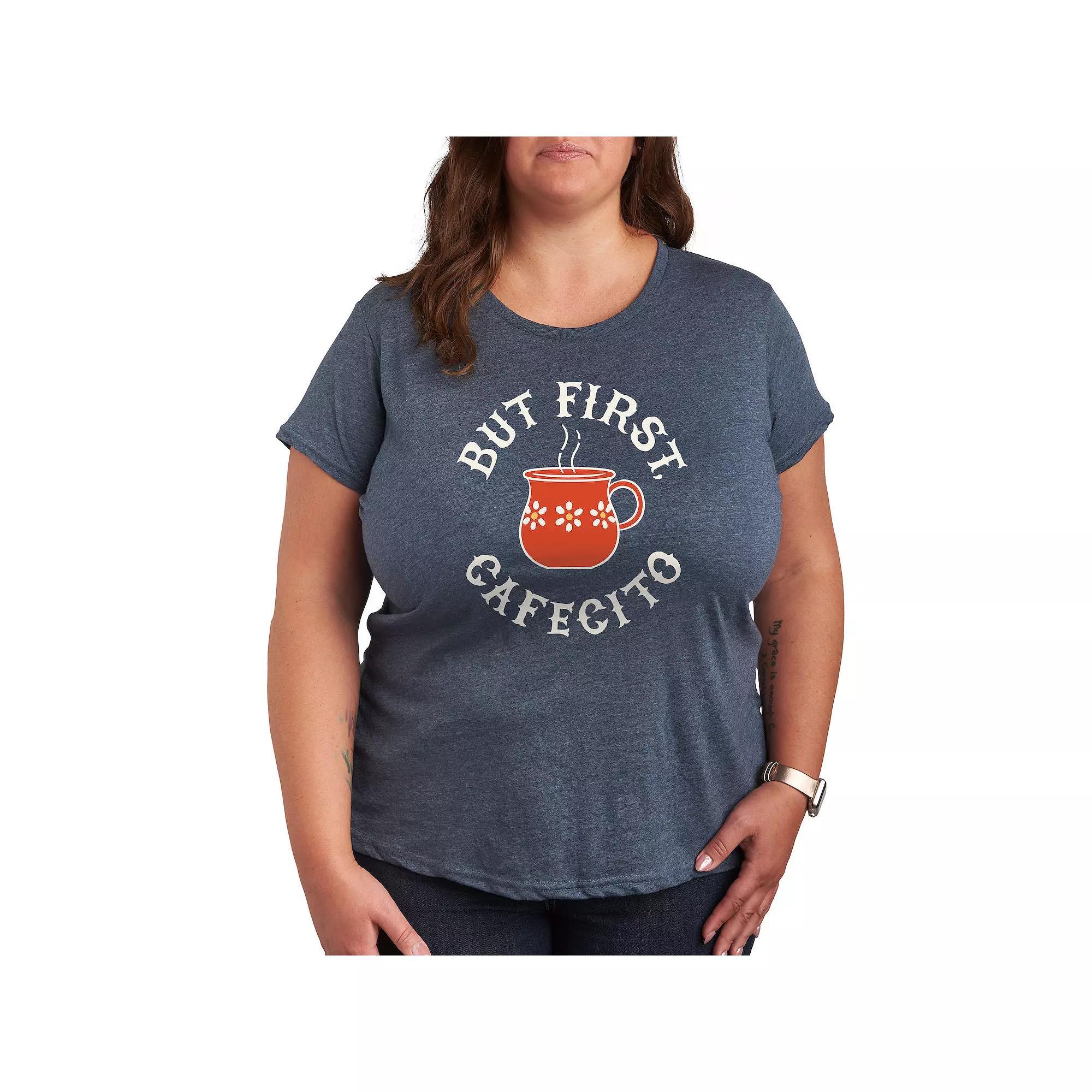 Plus The Lake Is Calling Graphic Tee, Womens Grey Blue Product Image
