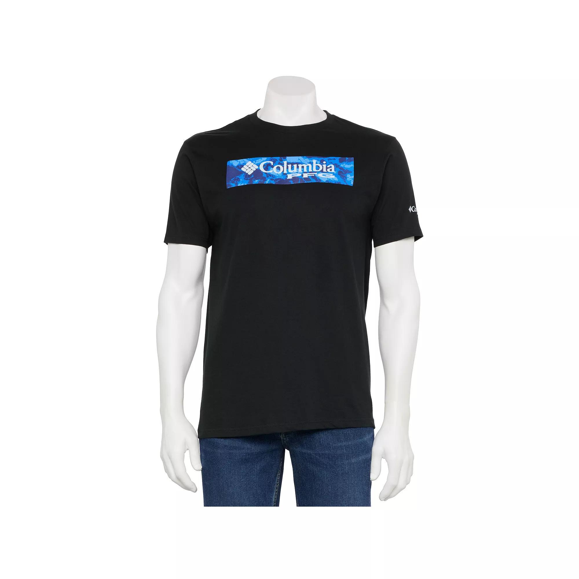 Men's Columbia PFG Short Sleeve Graphic Tee, Size: Small, Black Product Image
