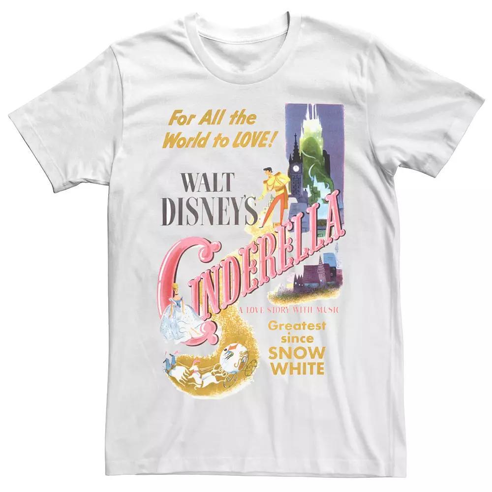 Disney's Cinderella Vintage Poster Men's Graphic Tee, Size: Large, White Product Image