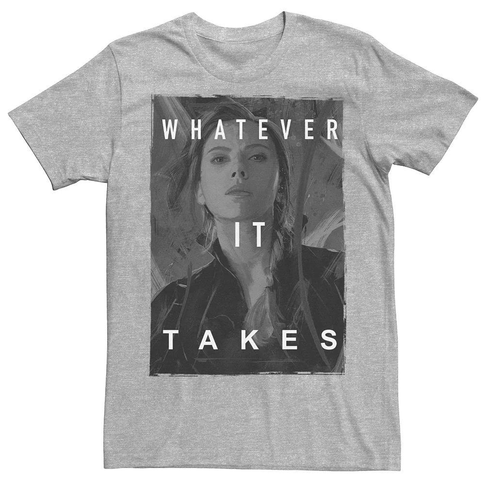 Men's Avengers Endgame Black Widow Tee, Size: XL, Athletic Grey Product Image