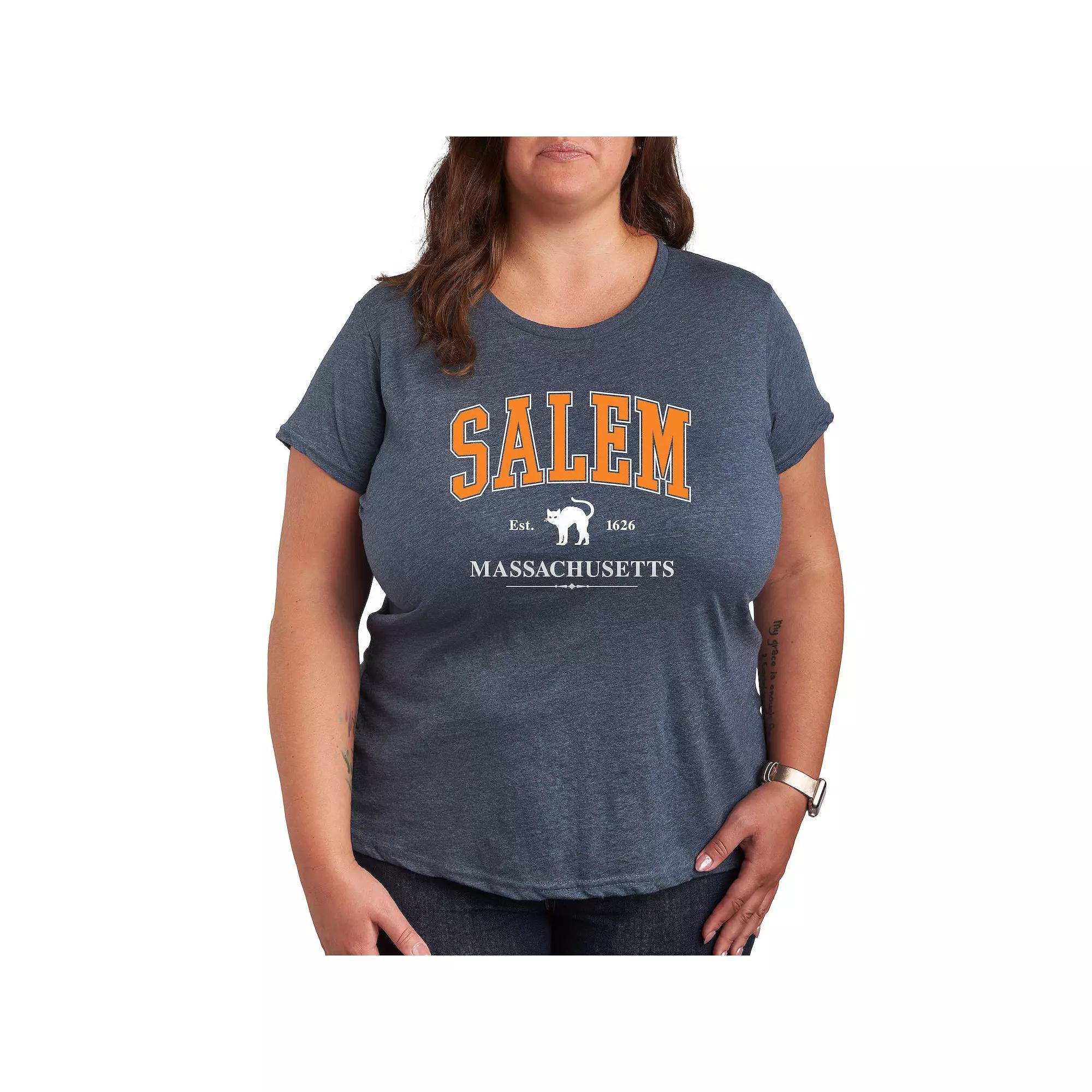 Womens Collegiate Salem Massachusetts Halloween Tee, Girls Product Image