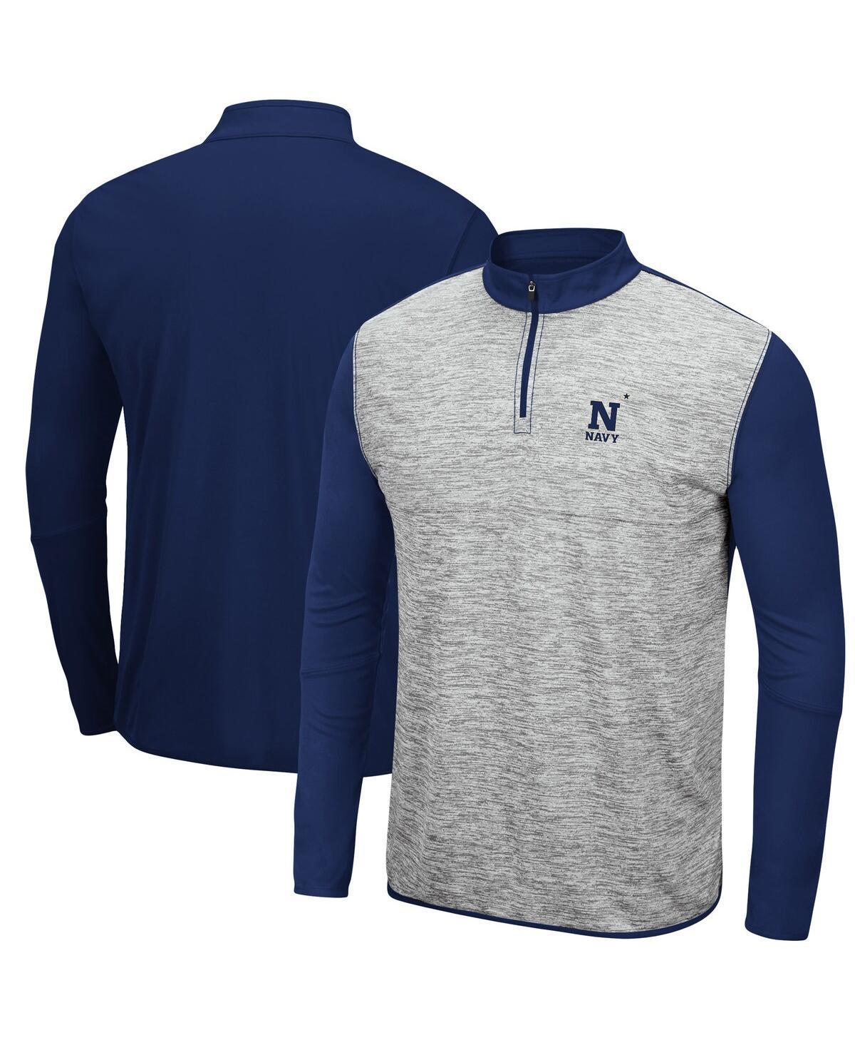 Men's Colosseum Heathered Gray/Blue UCLA Bruins Prospect Quarter-Zip Jacket, Size: Large, Grey Product Image