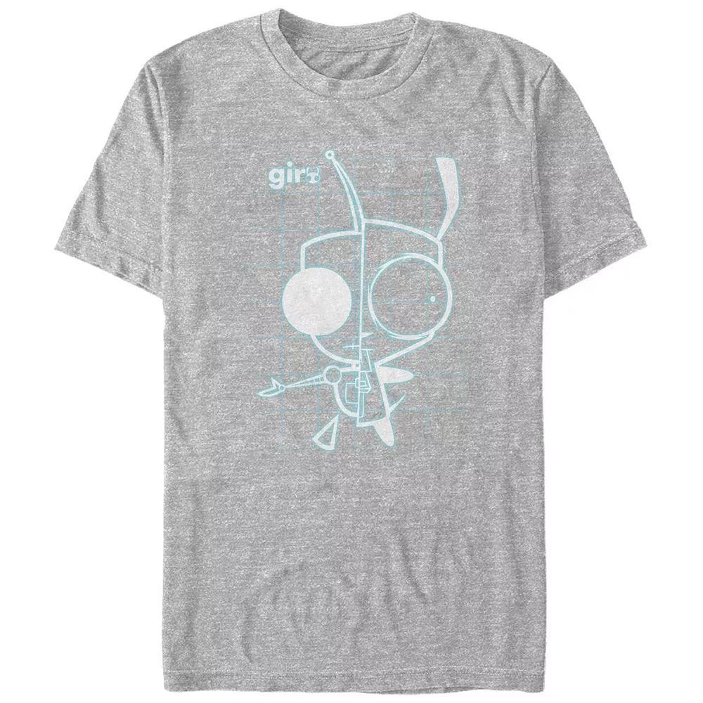 Men's Invader Zim Gir Schematic Tee, Size: Medium, Black Product Image