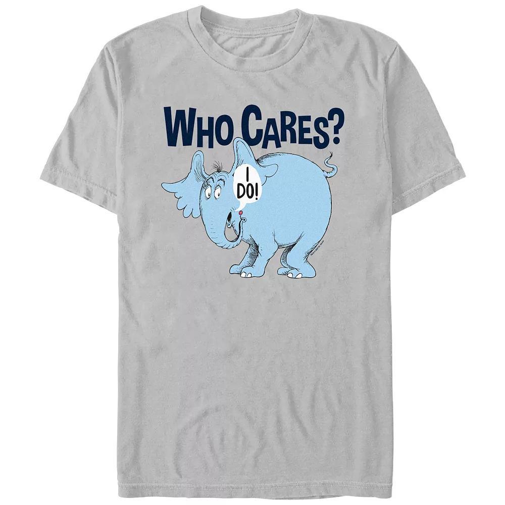Men's Dr. Seuss Who Cares? Graphic Tee, Size: Medium, Silver Product Image