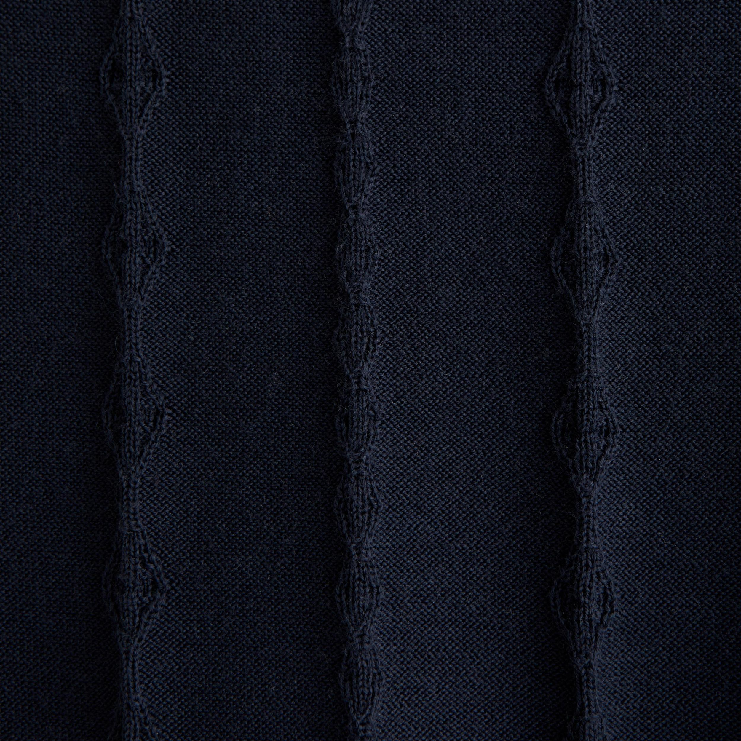 Merino Wool-Blend Stitch 3-Button Sweater Polo Product Image