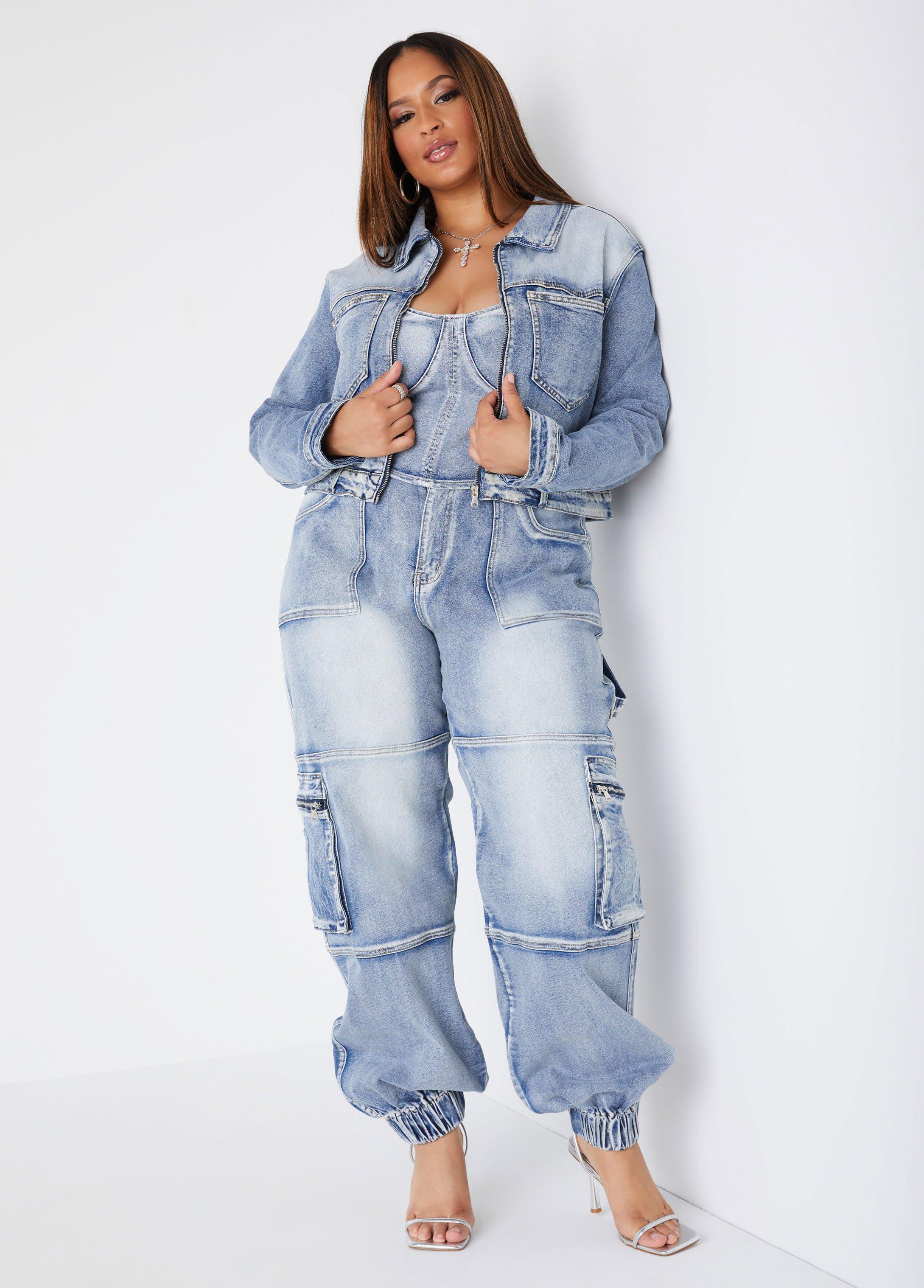 Cropped Denim Jacket Product Image