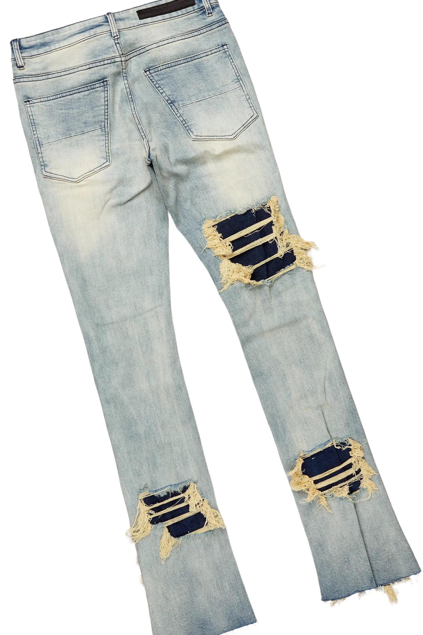 Barrett Sand/Tint Hoodie/Stacked Flare Jean Bundle Male Product Image